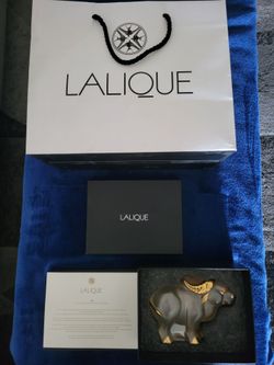 LALIQUE GOLD OX LUSTER SCULPTURE