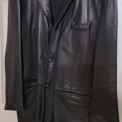 Black Leather Sport Jacket  Thumbnail