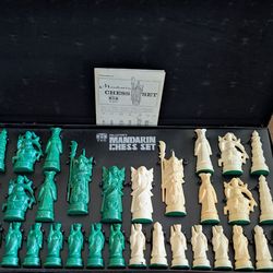Mandarin Chess Set  Vintage TAG