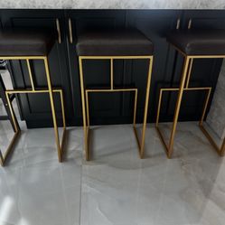 29” H Upholstered Bar Stool Set Of 6