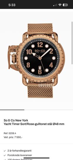 So & Co Rose Gold Watch