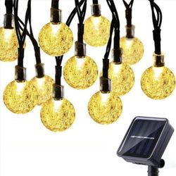 Solar String Lights Outdoor 100Led 36Feet Solar Lights Outdoor Waterproof Crystal Globe Lights with 8 Lighting Modes,Solar Powered Patio Li