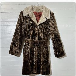 60s/ 70s brown velvet coat