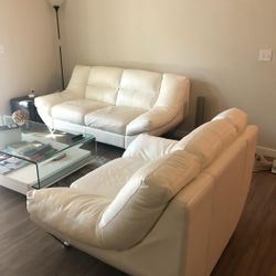 Couches White Leather