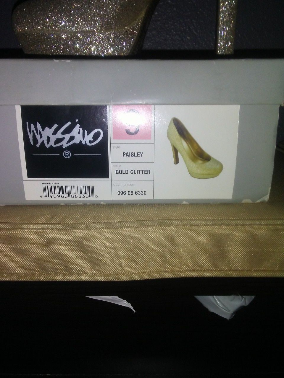 Mossimo gold glitter high heels size 9