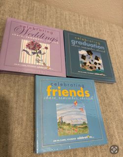 Jim McCann Celebrations Book Set of 3 - Brand New Sealed - Graduation wedding Friends - gift - Simi