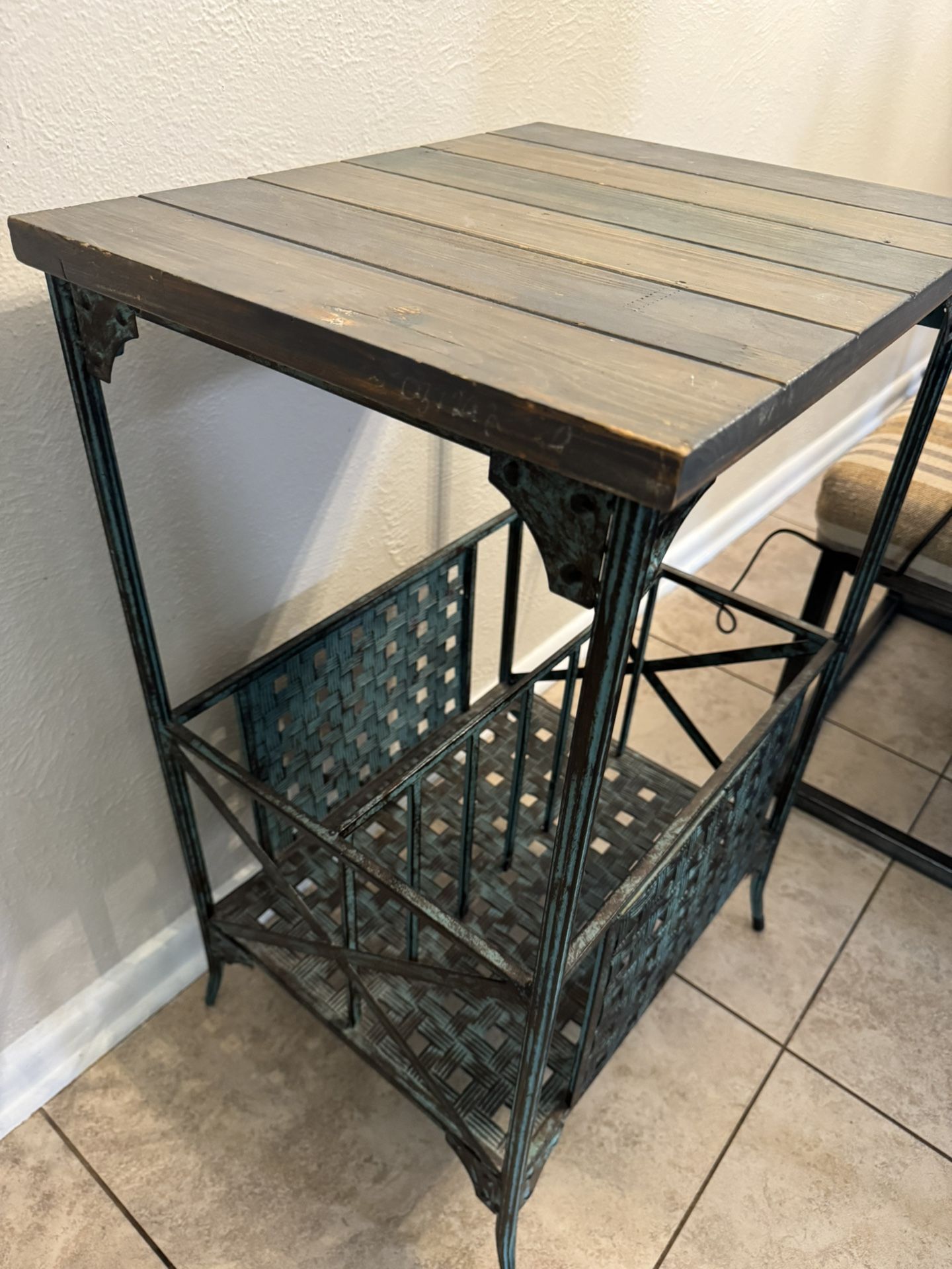 Rustic & Wood Side Table with Storage