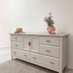 Restored Modern Beige Dresser 
