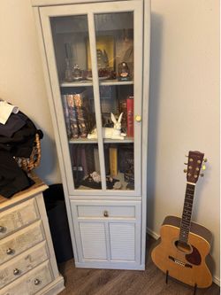 Solid wood enclosed bookcase