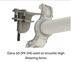 Dana 60 (99-04) High Steering Brackets Installed On Your Knucles.