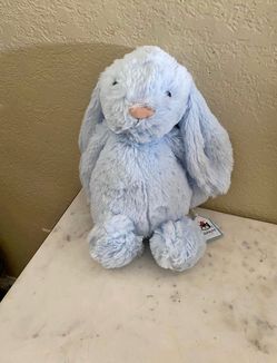 JELLYCAT LIMITED EDITION  Medium Bashful Blue Bunny Rare Retired