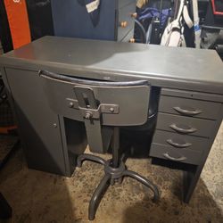 Industrial Desk and Chair Kids Youth Teen