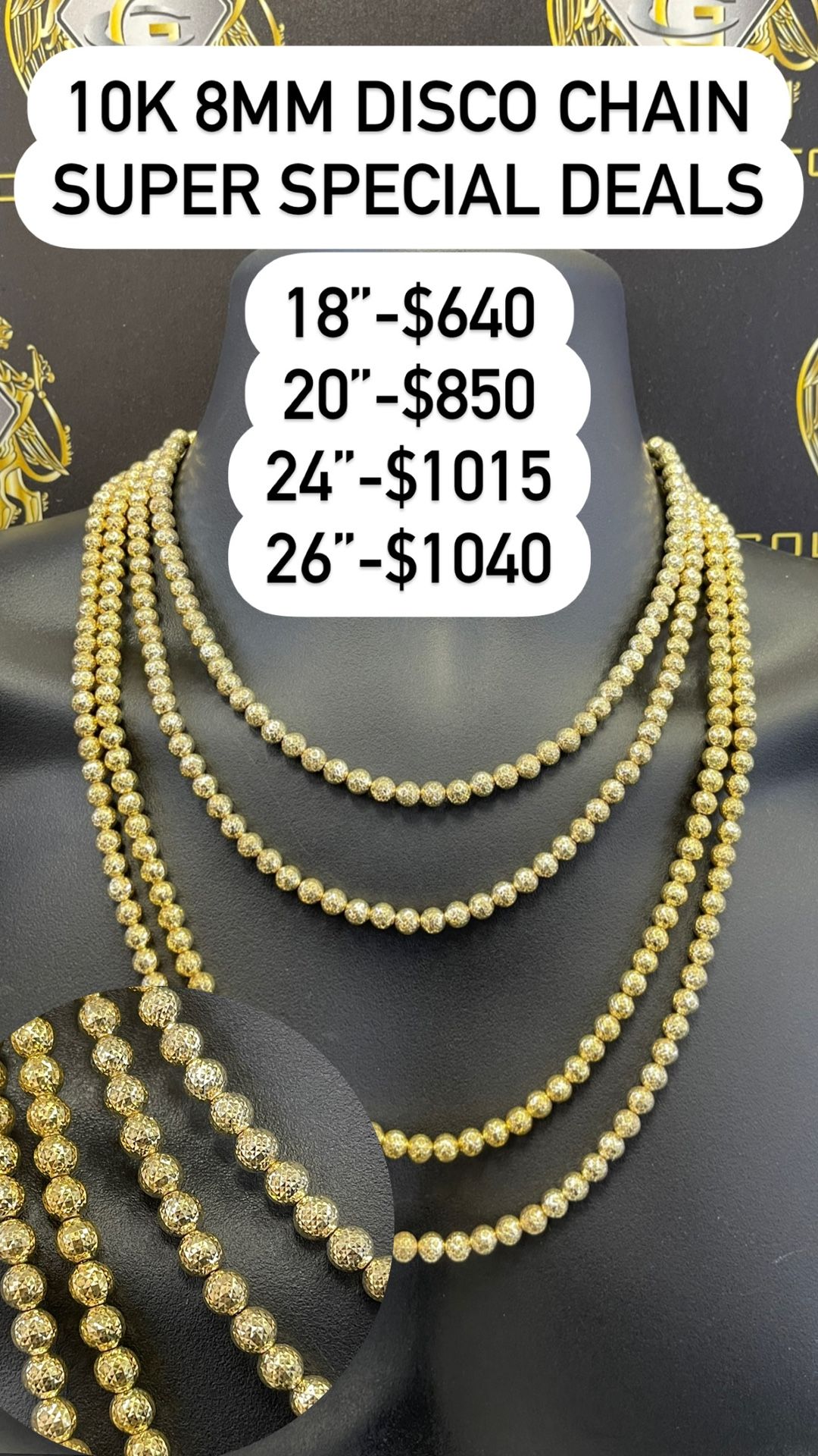 10K 6MM DISCO CHAIN SUPER SPECIAL DEALS