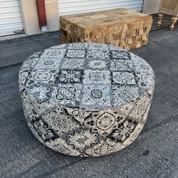 Large Round Boho Ottoman Pouf ( Can Deliver For $10 )