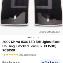 GMC SIERRA Tailgate LED Lights Fit 2007 To 2013 