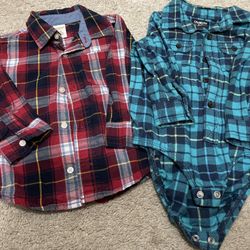 Gymboree & Oshkosh Toddler Boy Button Up Shirts 