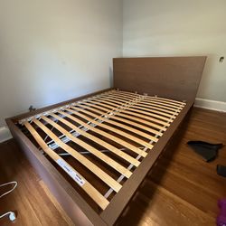 Brown IKEA Queen Bed (malm)