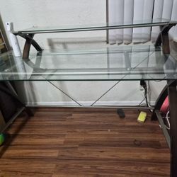 Glass Table  Doub 28x55x30 