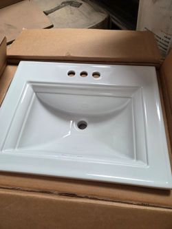 Memoirs 22.8 in. x 18 in. Drop-In Bathroom Sink in White