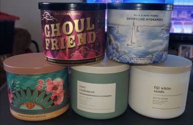 Bath and body sprays, men cologne, hand sanitizer and candles