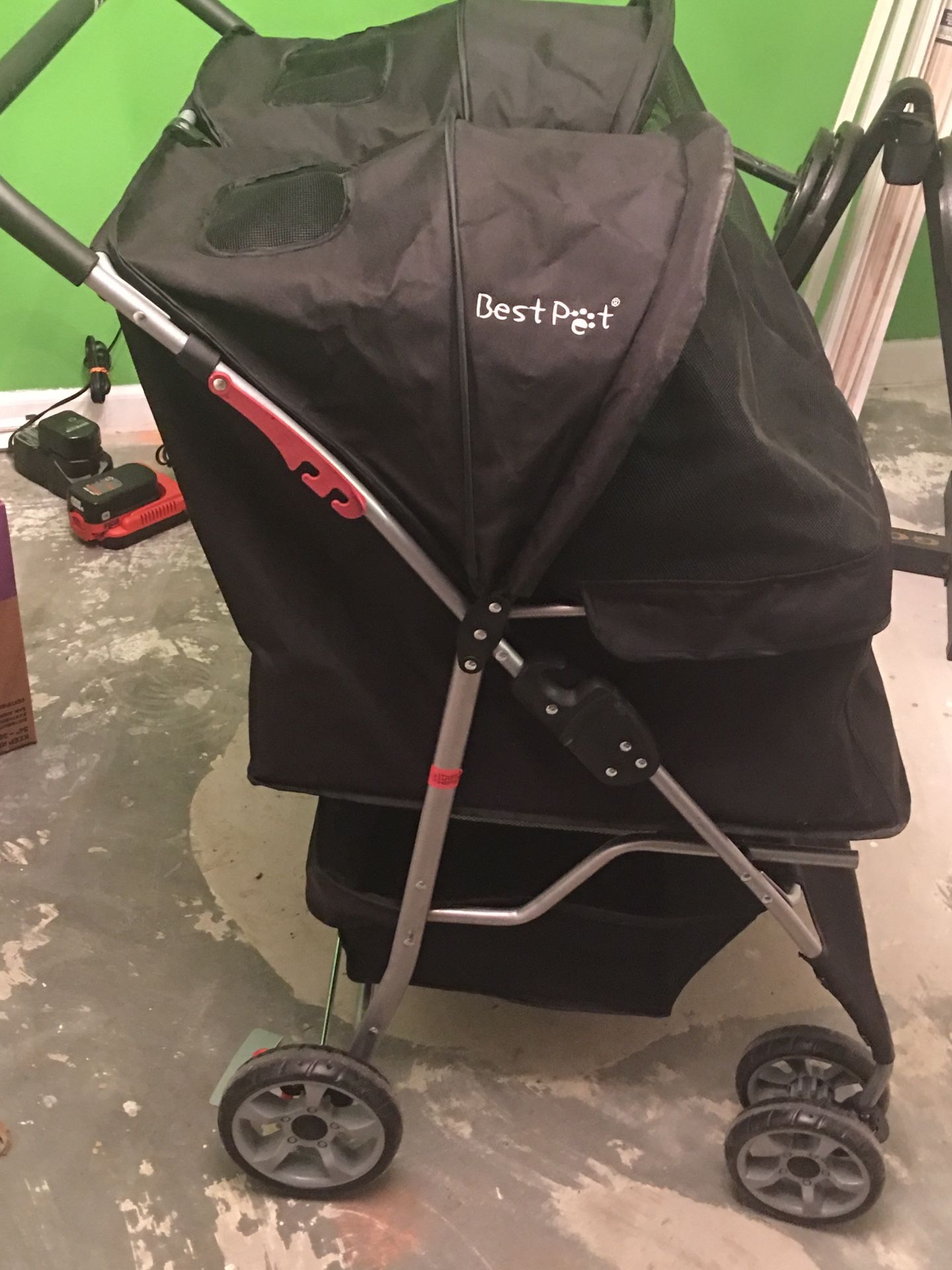 Two-seater dog stroller