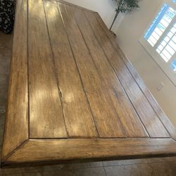 Solid Wood And Concrete Dining Table