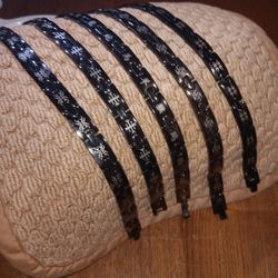 Black Steel Tribal Design Bracelets 