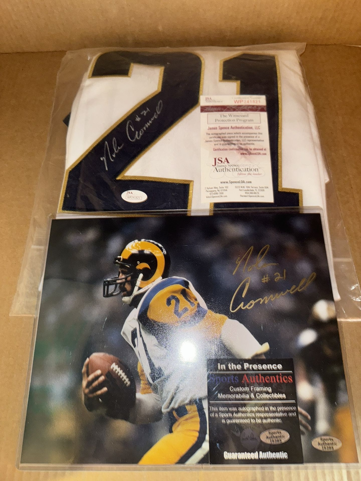 NFL LA Rams Nolan Cromwell #21 Auto Jersey + Photo