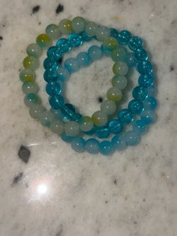 Beaded Stretch Bracelets Set of Three