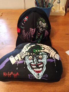 Joker hand painted rock acrylics and resin