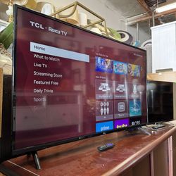 TCL 50S425 50 Inch 4K Smart LED Roku TV Perfect Working Condition 