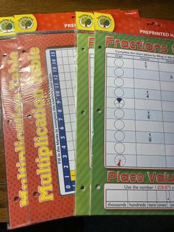 48 Teaching Tree Preprinted Math Handouts