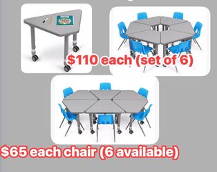 Lakeshore Trapezoid Activity Tables & Chairs