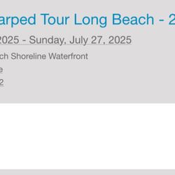 Warped Tour Long Beach 2-Day GA Tickets For Sale