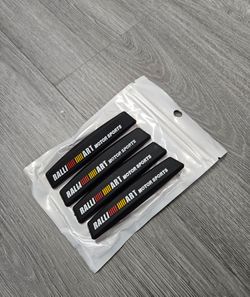 BRAND NEW UNIVERSAL 4PCS RALLIART CAR DOOR EDGE GUARD RUBBER ANTI-SCRATCH STRIP PROTECTOR