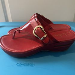 Cole Haan Red Patent Leather Slides 