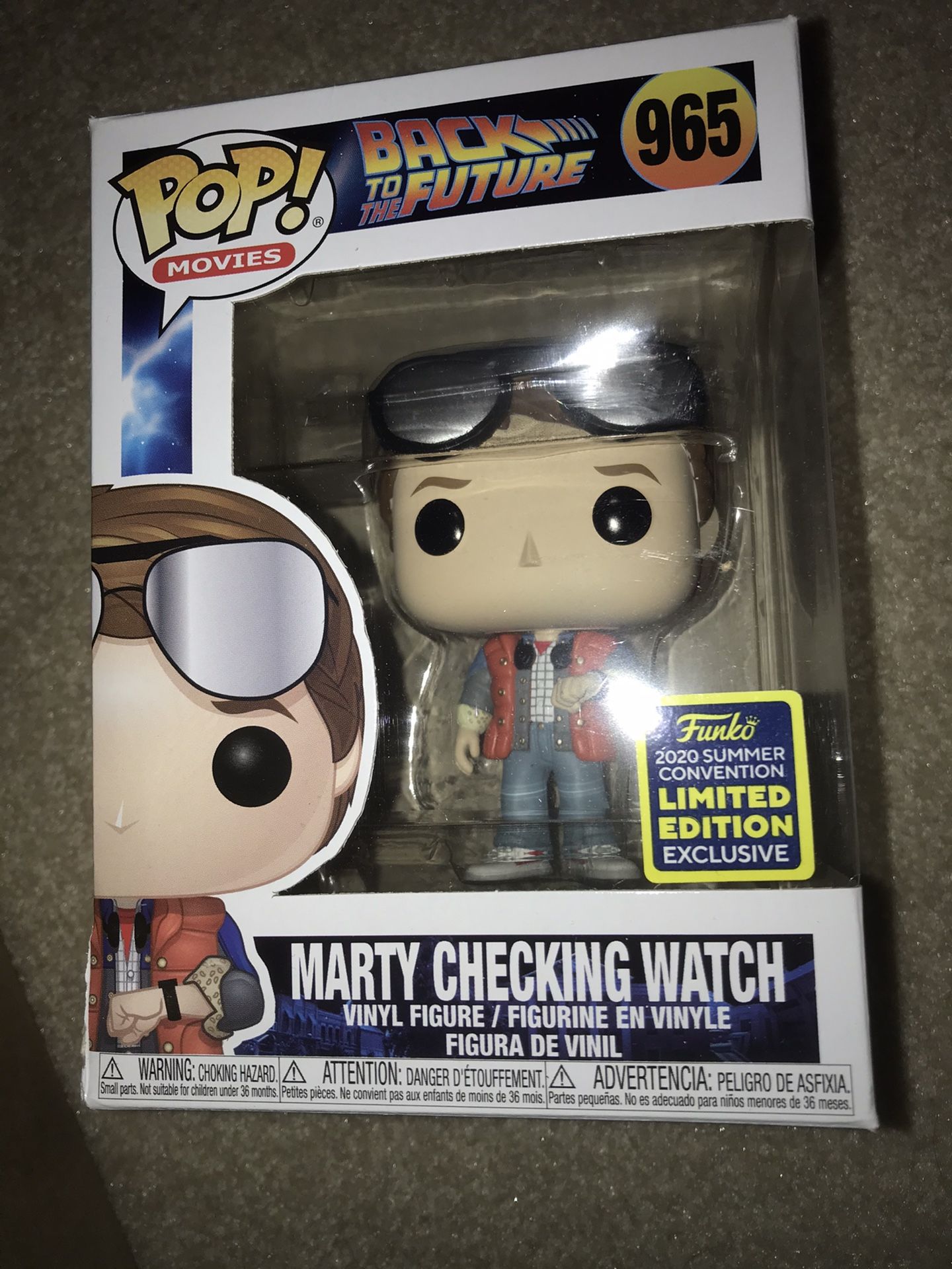 Funko pop back to the future convention exclusive Marty checking watch