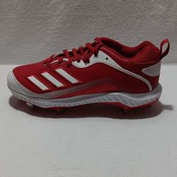 Adidas Icon Bounce Low Metal Baseball Cleats Red/White Sizes 12.5/13.