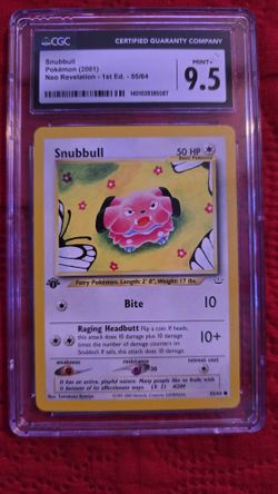 pokemon Snubull 1st edition Cgc 9
