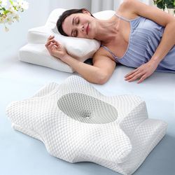 Emircey Clinical-Level Relief Cervical Neck Pillow for Sleeping, Cooling Bed Pillow Neck Relief, Orthopedic Contour Memory Foam Pillow for Side Sleepe