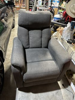 Recliner Gray fabric Almost New 3 months Old