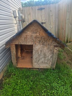 Wooden dog house