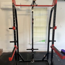 Squat Rack With Lat Pulldown Attachment