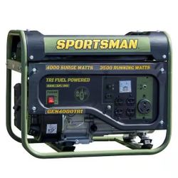 Sportsman 4,000-Watt/3,500-Watt Recoil Start Tri Fuel Portable Generator, Runs on Natural Gas, Gasoline, or Propane