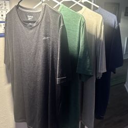 Bundle of 4 Reebok Athletic Shirts – Size Large, Men’s Activewear