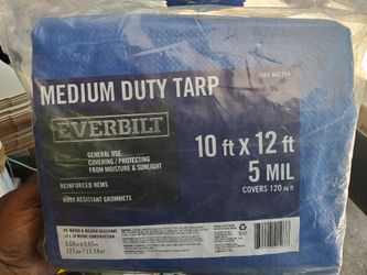 NEW Everbilt Medium duty tarp 10 Ft. X 12 Ft. Blue