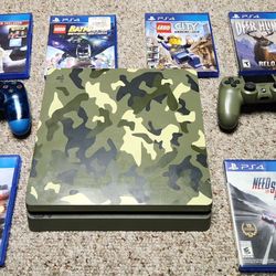 Play Station 4 Call Of Duty Edition 1 Tb With 3 Controllers And 7 Games