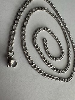 NEW 20 Inch 3mm Silver Figaro Link Chain – Stainless Steel No Tarnish