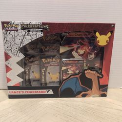 Pokémon TCG Celebrations Collection Lance's Charizard V Box