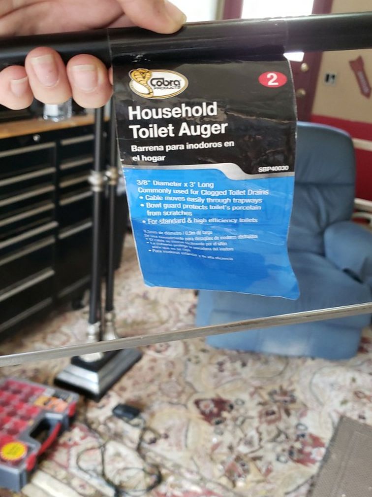 3' 3/8 toilet auger